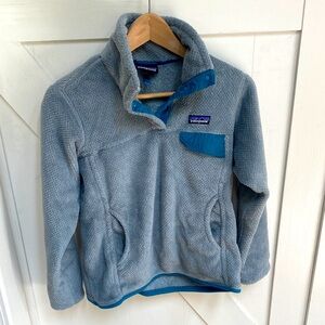 Patagonia synchilla gray and turquoise size small